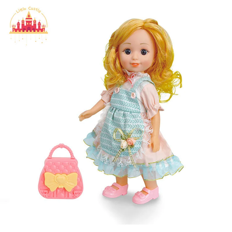 High quality fashion mini cute plastic doll toy in pretty dress for kids SL06D010