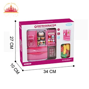 Mini Pretend Play Plastic Electric Refrigerator Toy With Sound Light For Kids SL10D363