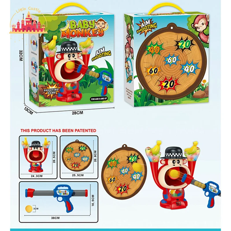 Animal Shape Aerodynamic Gun Toy Plastic Score Record Target Shooting Gun Toy For Kids SL01A034