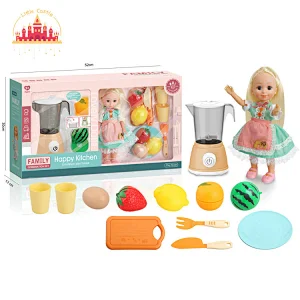 Hot sell pretend play fashion mini cute plastic doll with toaster set toy SL06D008