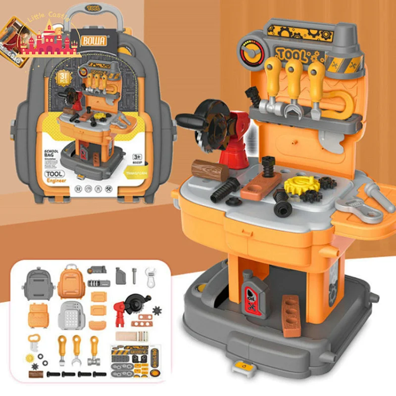 Children's DIY Backpack Tools Toy Plastic Tool Table Toy Set SL10D024