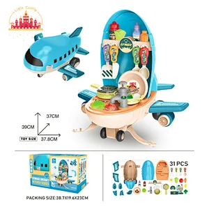 New design 2-in-1 Aircraft medical tools theme plastic kitchen pretend play toy for kids SL10G046