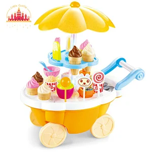 Cute children plastic shopping counter toy with multi accessories SL10D135