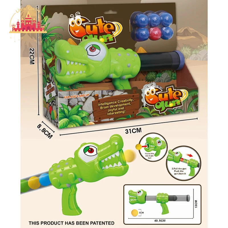 2022 Hot Selling Plastic 11 Pieces EVA Balls Animal Shooting Gun Toy For Kids SL01A029