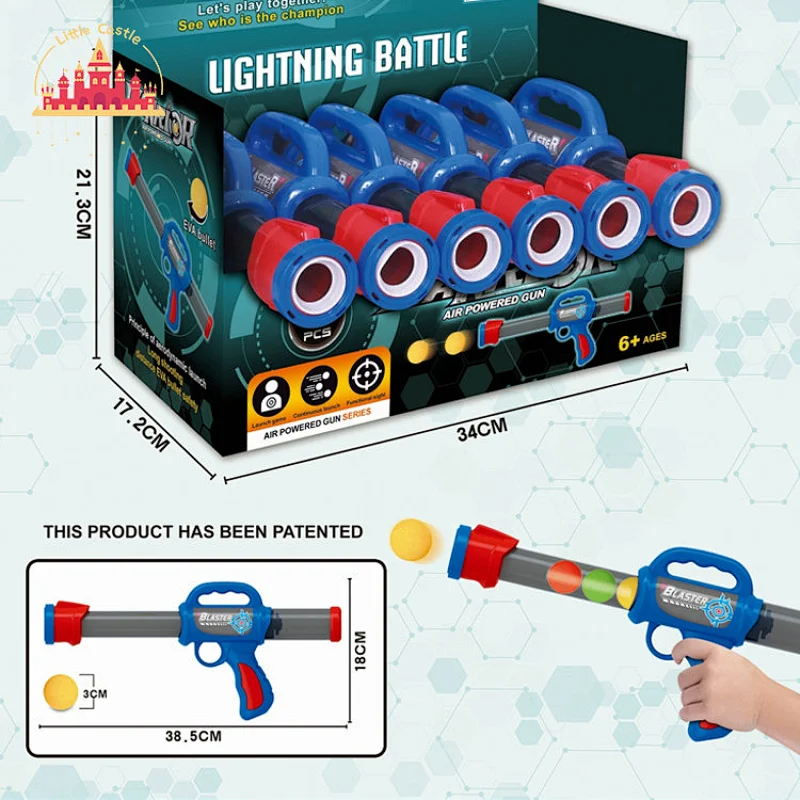 Aerodynamic Gun Toy Plastic Double Handle Shooting Gun Toy With 6 Pieces EVA Balls SL01A032