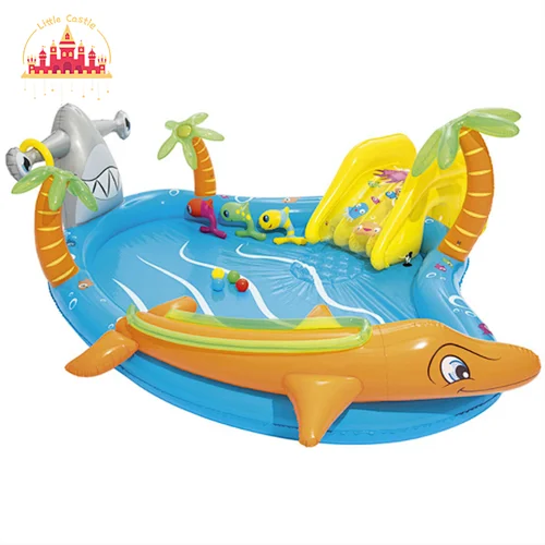 Mini portable swimming center inflatable kids pool with slide P21A042