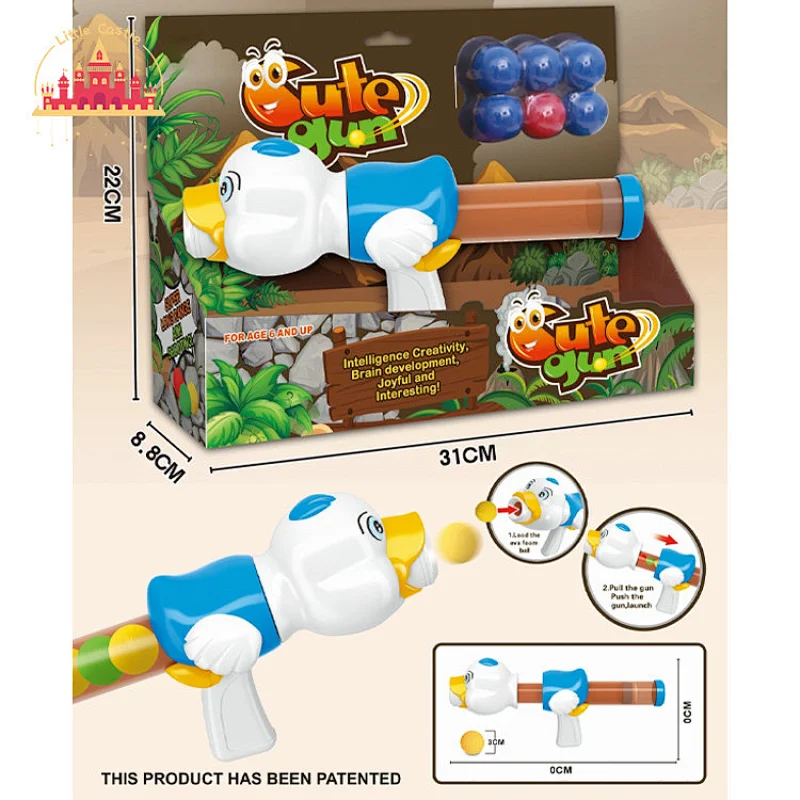 2022 Hot Selling Plastic 11 Pieces EVA Balls Animal Shooting Gun Toy For Kids SL01A029