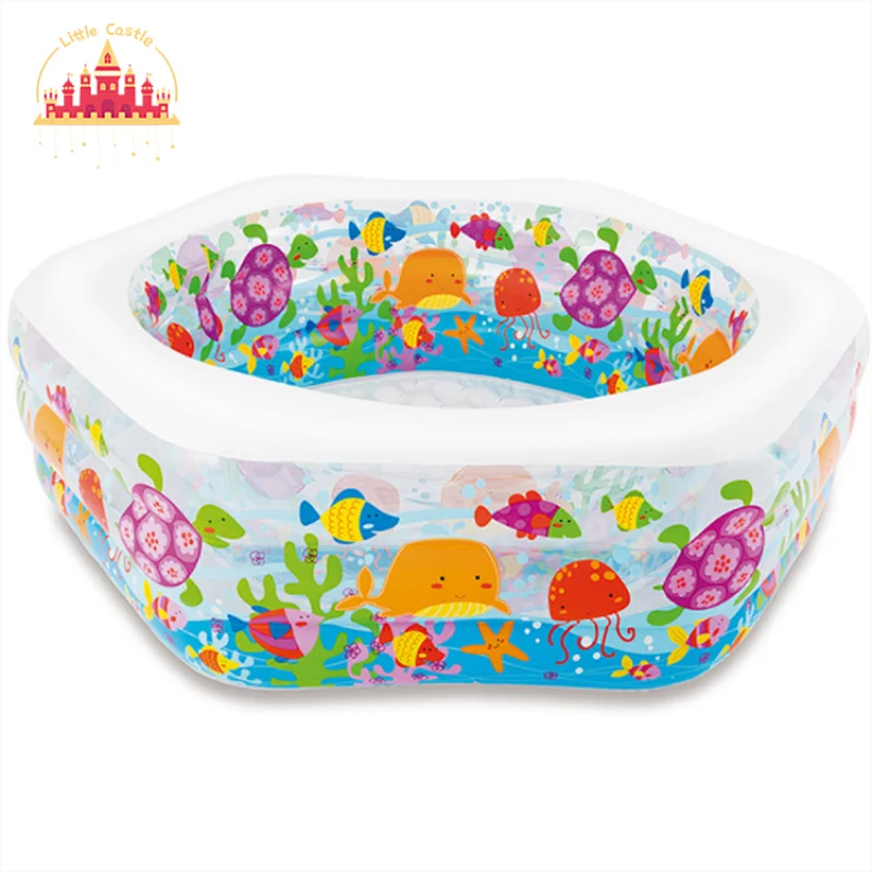 Premium Quality Blue Color Inflatable Rectangular Pool for Baby P21A012