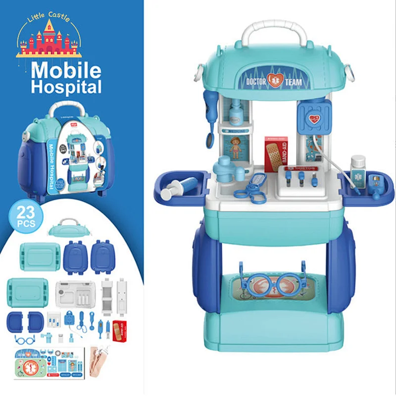 Pretend Play Set Toys Tool Bag Plastic 3 In 1 Mobile Tool Table Set For Kids SL10D037