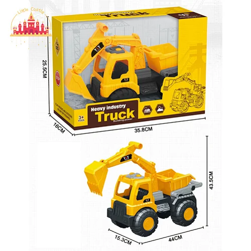 Plastic Engineering Vehicle Truck 2 in 1 Dumper And Excavator Truck Toy For Kids SL04A003