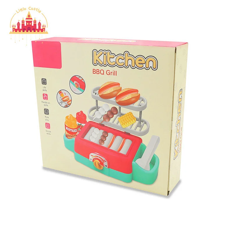 2022 New design pretend cooking toy plastic barbecue grill for kids SL10D365