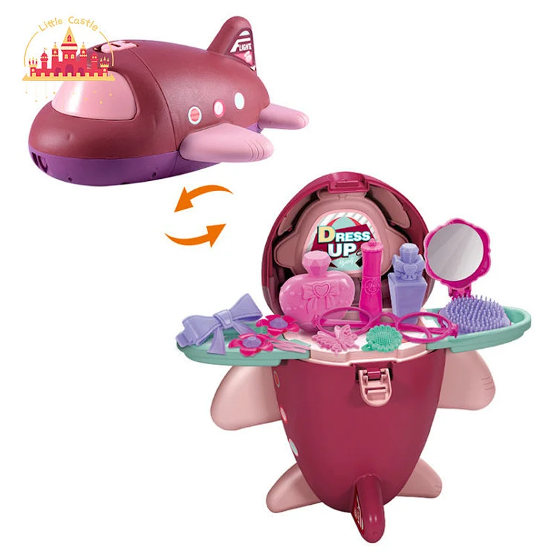 Good Sale Pink Girls Beauty Dress Up Toy Plastic Jewelry Aircraft Toy SL10D105