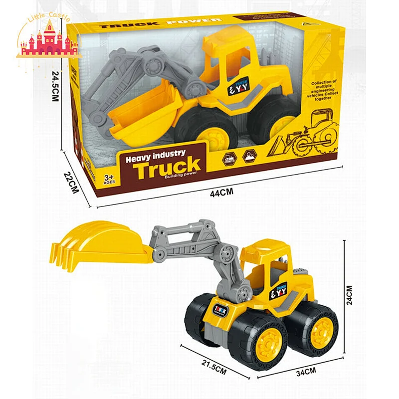 New Design Engineering Model Vehicle Slide Truck Plastic Bulldozer Truck Toy For Kids SL04A014