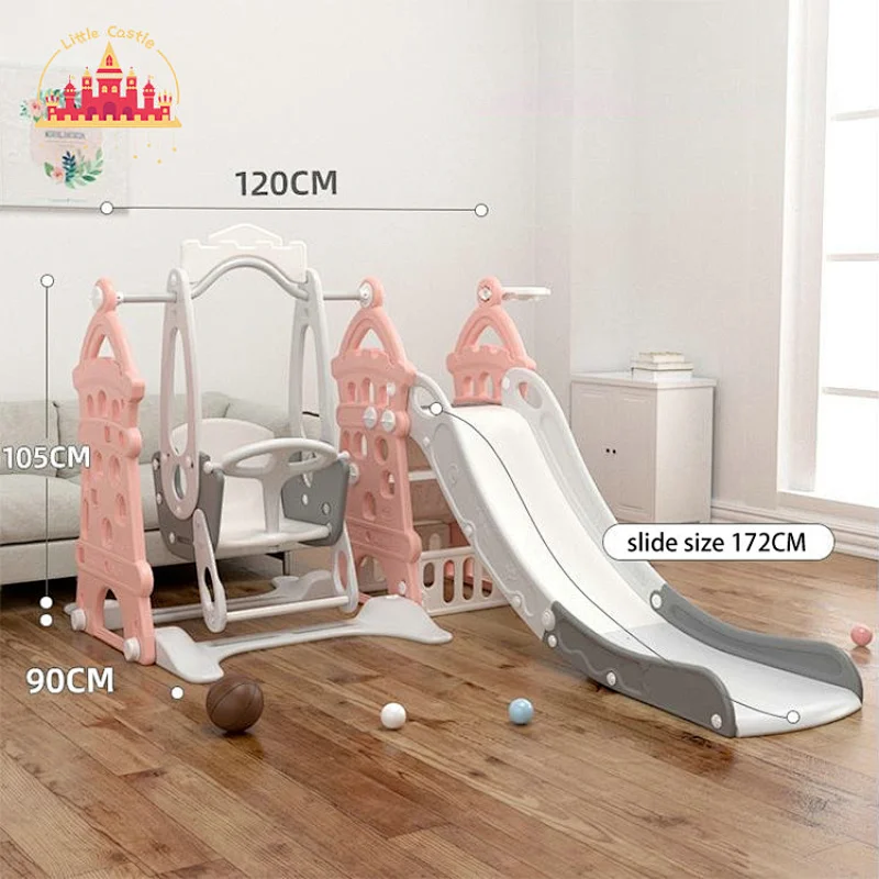 New Arrival Kids Castle Single Slides Plastic Indoor Slide for Baby SL01F038