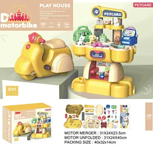 Plastic pretend play set simulation supermarket cash register case toy for kids SL10D048