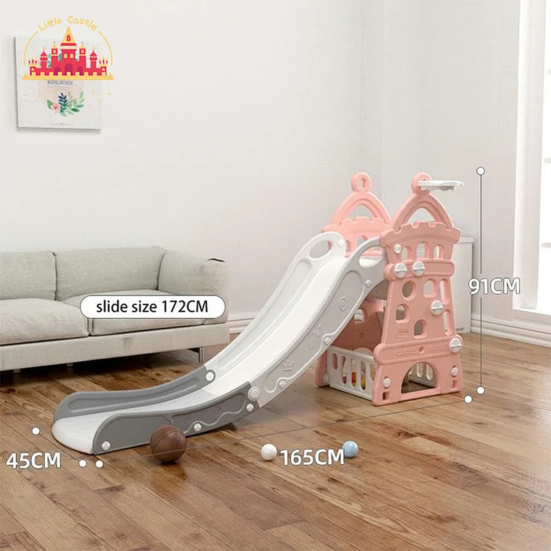 New Arrival Kids Castle Single Slides Plastic Indoor Slide for Baby SL01F038
