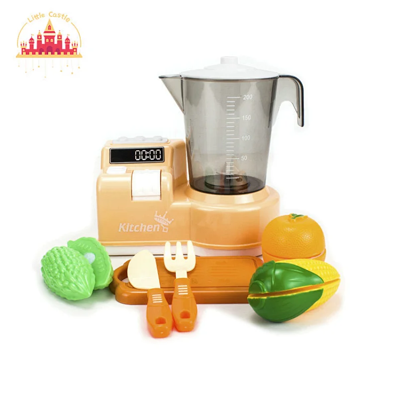 Hot sell pretend kitchen play plastic bread machine juice set for kids SL10D373