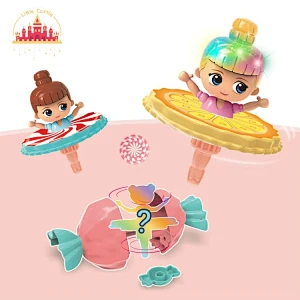 Plastic Kids Spiral Rotating Dancing Surprise Blind Box Candy Dancing Doll With Light SL01A117
