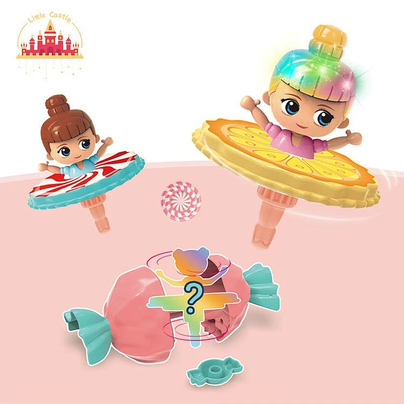 Plastic Kids Spiral Rotating Dancing Surprise Blind Box Candy Dancing Doll With Light SL01A117