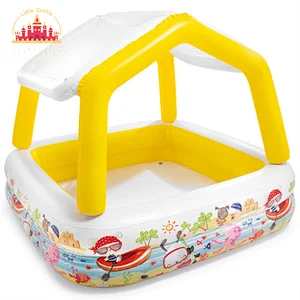 New Creative House Shape Inflatable Pool Floats with Sunshade for Toddler P21A020