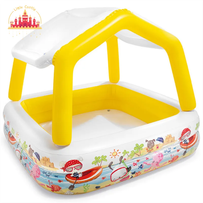 High Quality Outdoor Water Game Kids Marine Style Inflatable Hexagon Pool P21A016