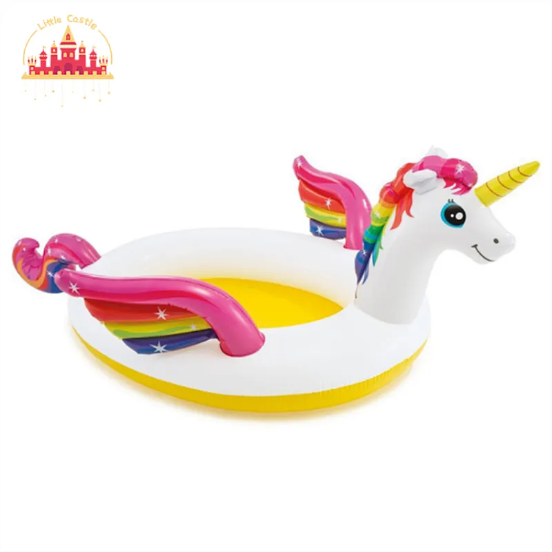 Kids cartoon PVC swimming pool portable inflatable unicorn floats P21A038