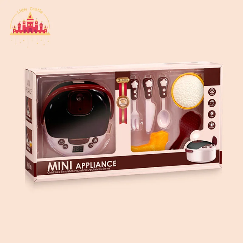 Cooking Play Game Home Appliance Electric Rice Cooker Set Toy Plastic Kids Toy SL10D235