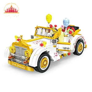 Newest Mini Kids Toy Plastic Wedding Dress Car Toy Building Block SL03B005