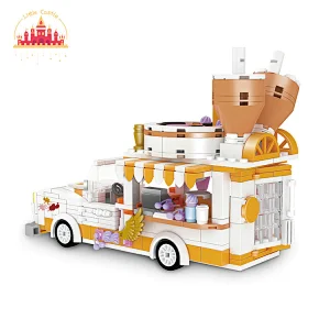 High Quality Children DIY BlockToys Plastic Milk Tea Cart Toy SL03B004