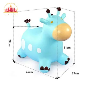 Hot Selling Plastic Inflatable Riding Giraffe Rubber Bouncing Animal Toy For Kids SL16D003A