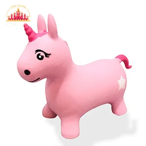Kids Soft Inflatable Jumping Unicorn Toy Plastic Bouncy Animal Toy SL16D004A