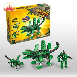3 Transform Shapes Dinosaur Model Plastic Stegosaurus Building Block Toy For Kids SL13A083