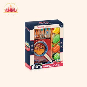 Early kids education plastic electromagnetic oven set with vegetables and fruits cutting toy SL10D222