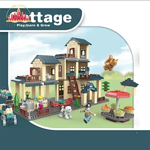 Creative Children Assembly Toy Plastic 221 Pcs Construction Villa Building Block Toy SL13A004