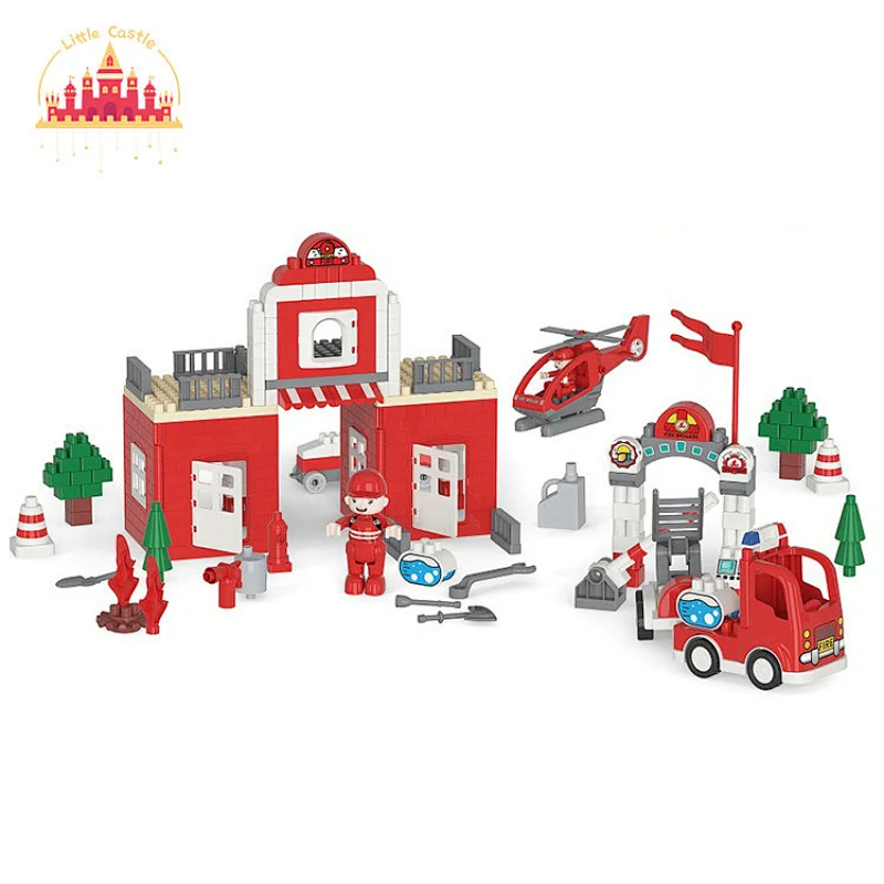 Mini Police Station Plastic Interlocking Diy Building Block Toy For Kids SL13A032