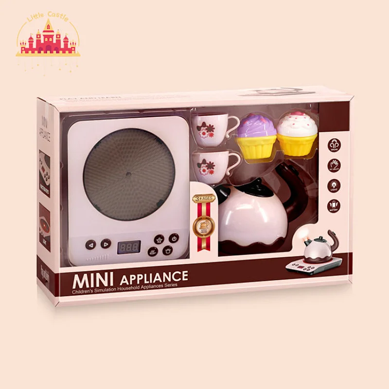 Classic plastic electric induction cooker kettle set toy with spray SL10D233