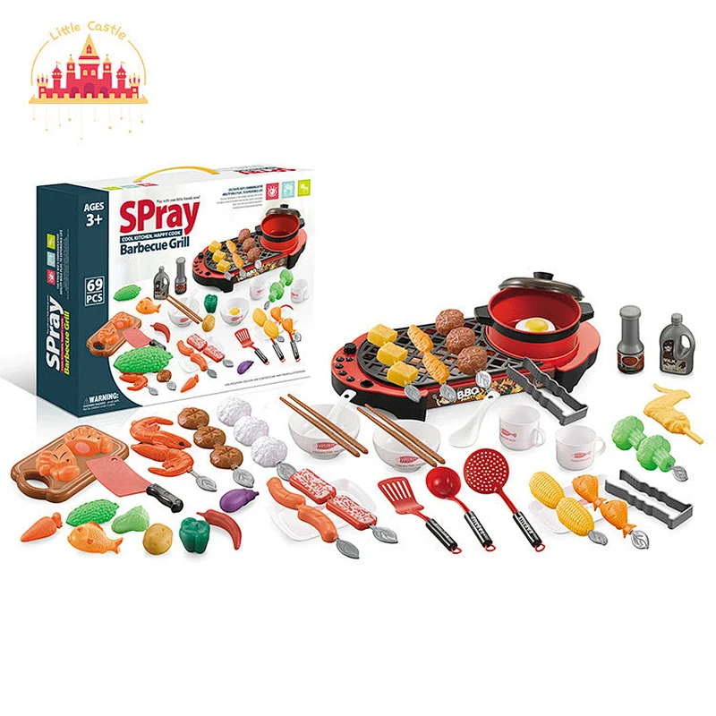New Creative Funny Preschool Spray Kitchens Cooking Grills Barbecue Toy Set Educational Toy SL10D174
