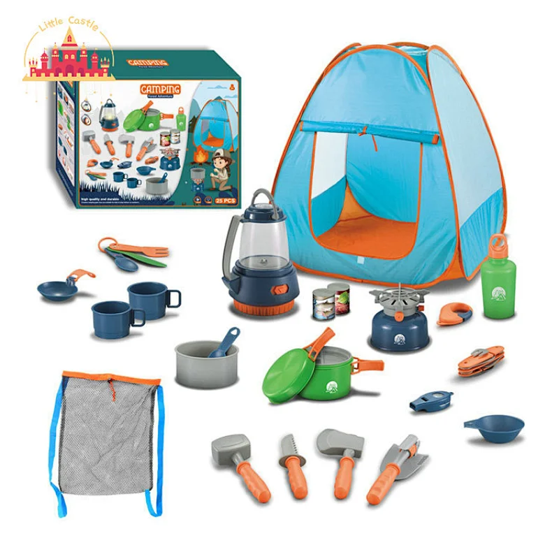 Baby Pretend Plastic Play Toy Picnic Set with Campfire Telescope and Tent SL01D016