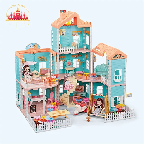 High Quality Doll Pretend Play Plastic Fashion Villa Set Toy For Kids SL06A019