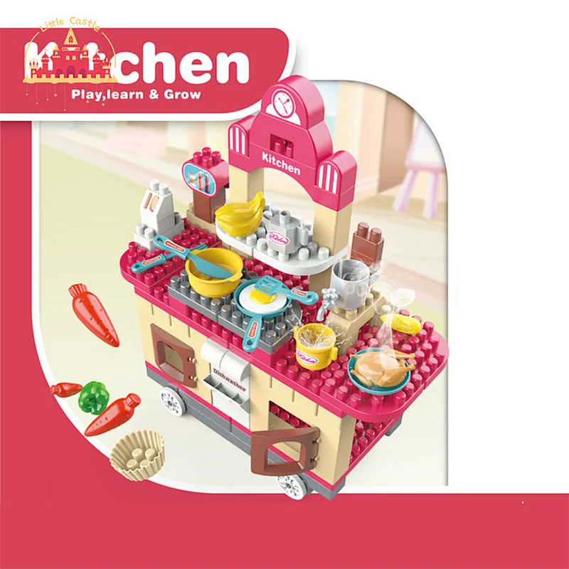 Construction Building Blocks Kit Educational Toy 124 PCS Ice Cream Truck Toy For Kids SL13A008