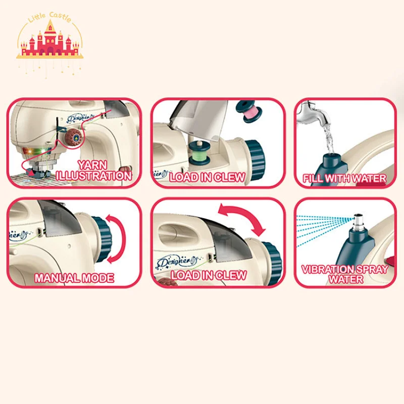 Height quality electric sewing machine kit toy with light and sound SL10D199