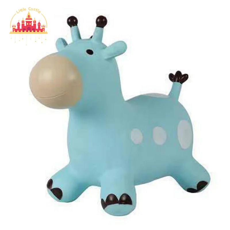 Hot Selling Plastic Inflatable Riding Giraffe Rubber Bouncing Animal Toy For Kids SL16D003A