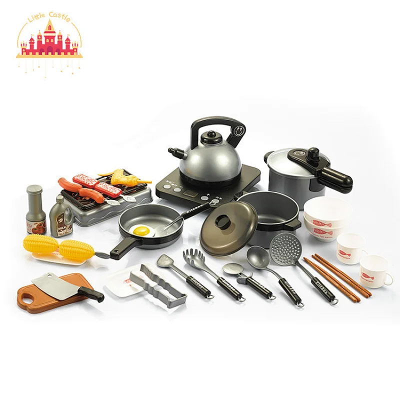 Customize plastic pretend play cooking set barbecue kitchen toy for kids SL10D169