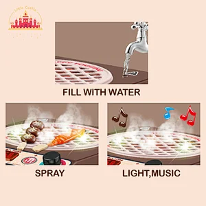 New style plastic spray toy barbecue set with light and music SL10D239