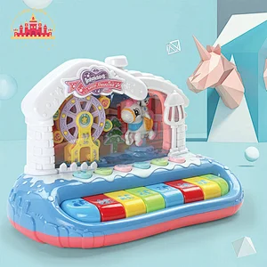 Interesting children educational music toys plastic ferris wheel piano toy SL07A019