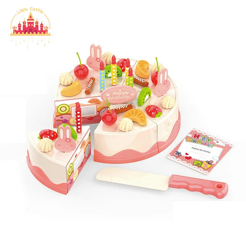 Pretend play educational diy electric birthday cake toy with light music pack for kids SL10D332