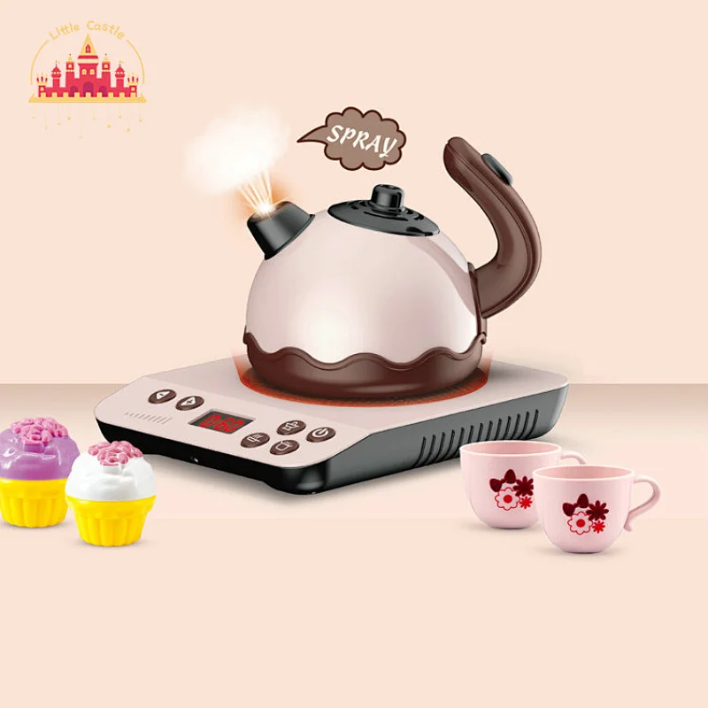 Classic plastic electric induction cooker kettle set toy with spray SL10D233