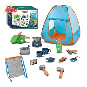 Baby Pretend Plastic Play Toy Picnic Set with Campfire Telescope and Tent SL01D016