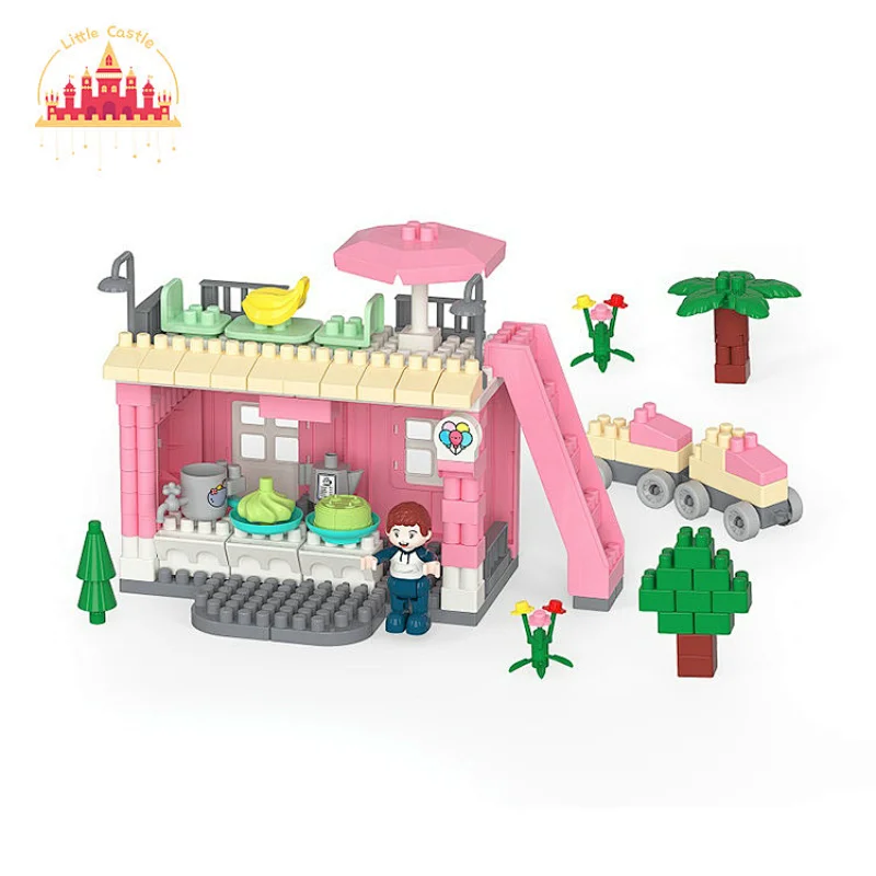 Diy Fire Station Construction Plastic Educational Building Block Toy For Kids SL13A034