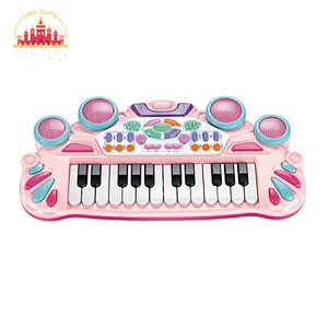 High quality pink musical toys plastic electronic piano toy for children SL07A014